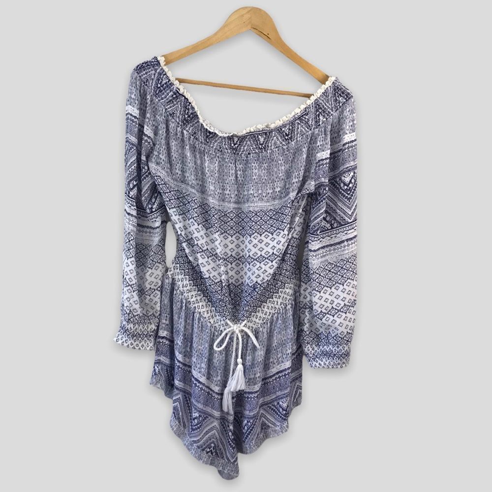 Rip Curl off-shoulder long sleeve romper‎
